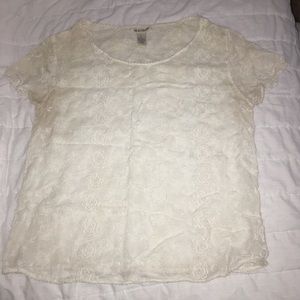 White lace Short sleeve